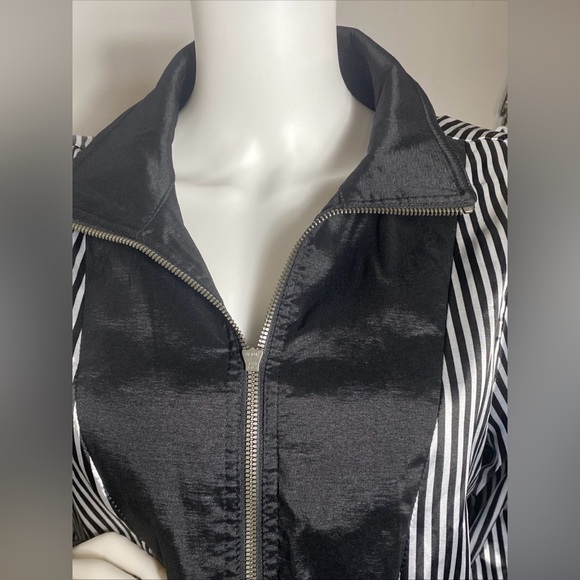 Mycra Pac Gabby Raincoat Large Black Striped Embroidered Lining size S/M - Picture 5 of 13